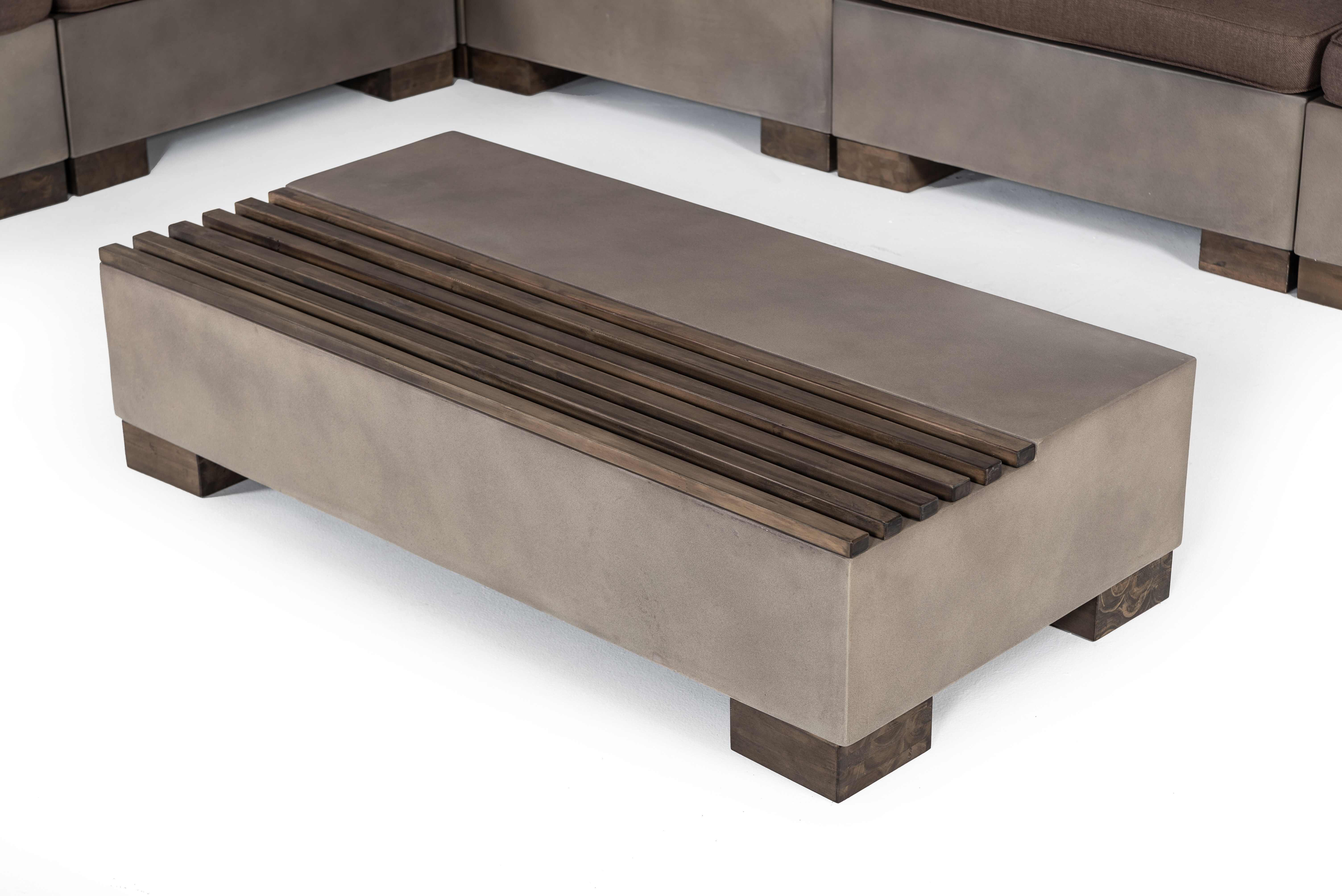 modern rectangular wood coffee table