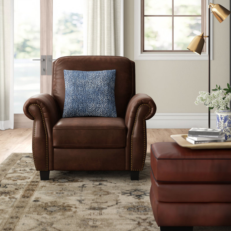 Three Posts Kettering Faux Leather Manual Recliner Reviews Wayfair