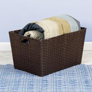 12x12 wicker storage basket