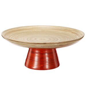 Mizrahi Round Bamboo Serving Tray