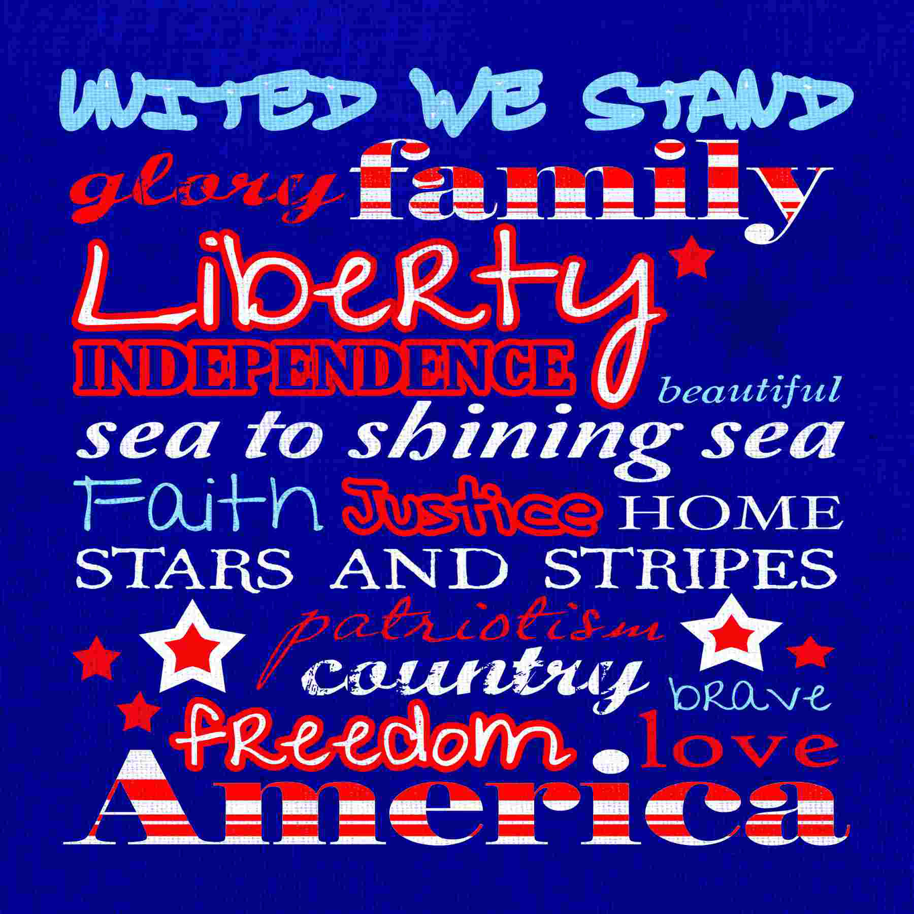 Trinx Patriotic Words by - on | Wayfair