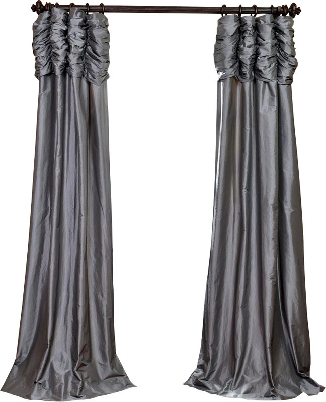 Hallman Ruched Faux Silk Taffeta Thermal Rod Pocket Single