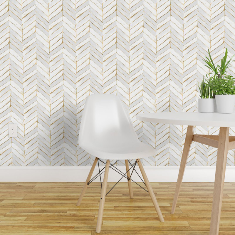Mercer41 Omara Geometric Chevron Removable Peel And Stick
