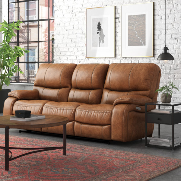 Dovestone leather power reclining sofa clearance
