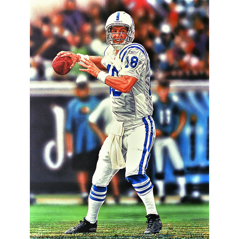 East Urban Home Peyton Manning Indianapolis Colts Oil Painting