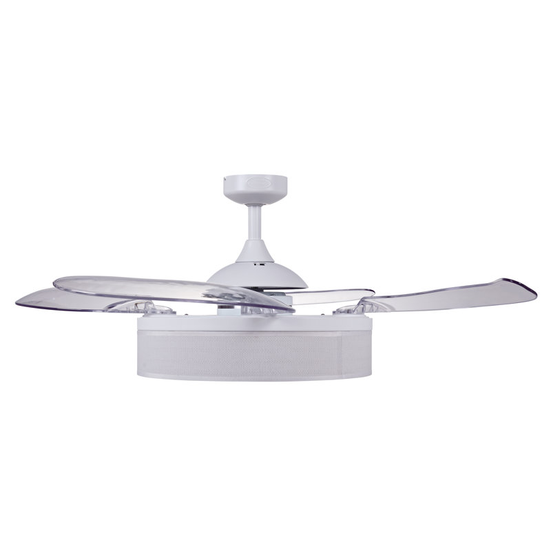 Orren Ellis 48 Willowbrook 4 Blade Retractable Blades Ceiling Fan With Remote Control And Light Kit Included Reviews Wayfair