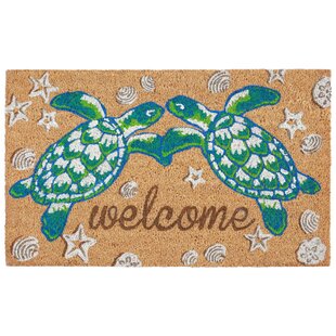 Cordelia Seaturtle Welcome Non Slip Indoor Outdoor Door Mat