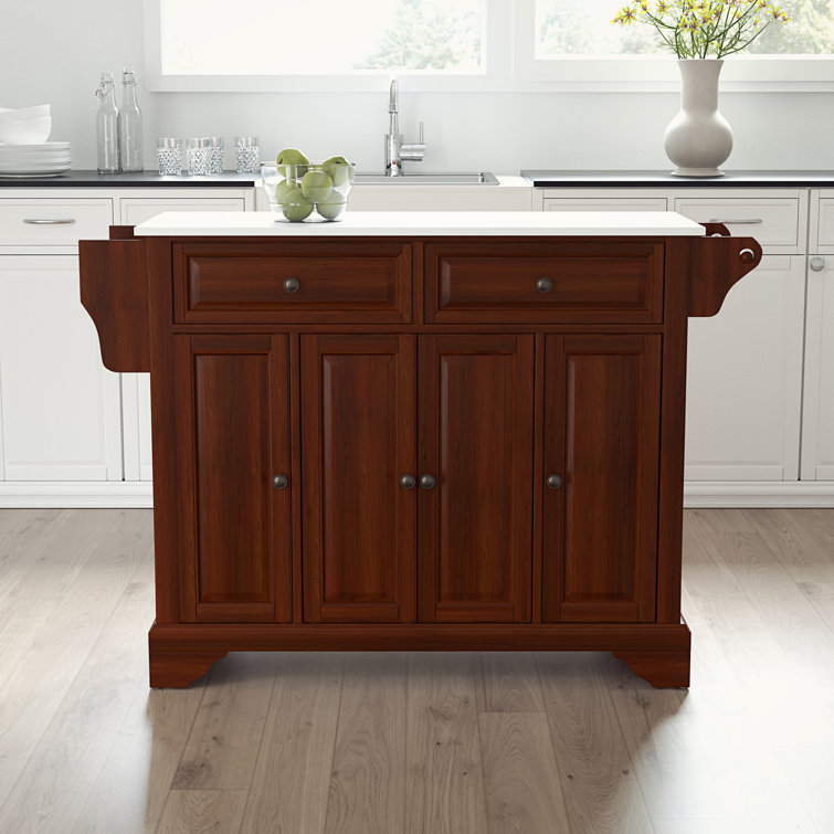 August Grove Baillargeon Kitchen Island With Granite Top Reviews Wayfair