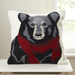 Benjamin Bear Hooked Pillow Cover
