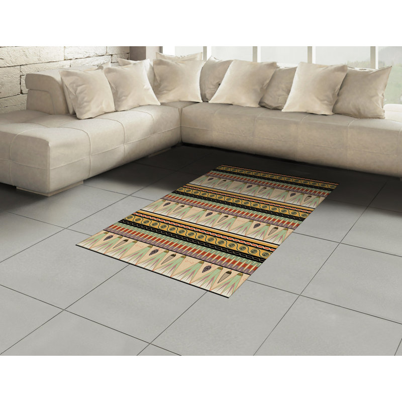 East Urban Home Ambesonne Egyptian Area Rug Colourful Abstract