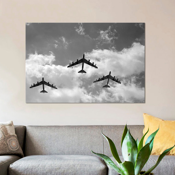 East Urban Home 1950s Three B 52 Stratofortress Bomber Airplanes