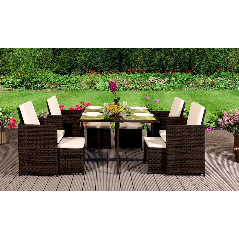 Zipcode Design Julianna 8 Seater Dining Set With Cushions