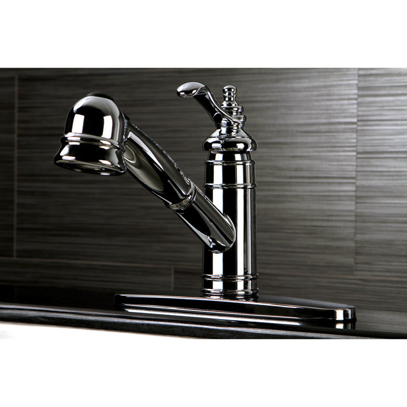 Kingston Br Templeton Pull Out Single Handle Kitchen Faucet Wayfair Templeton Pull Out Single Handle Kitchen Faucet