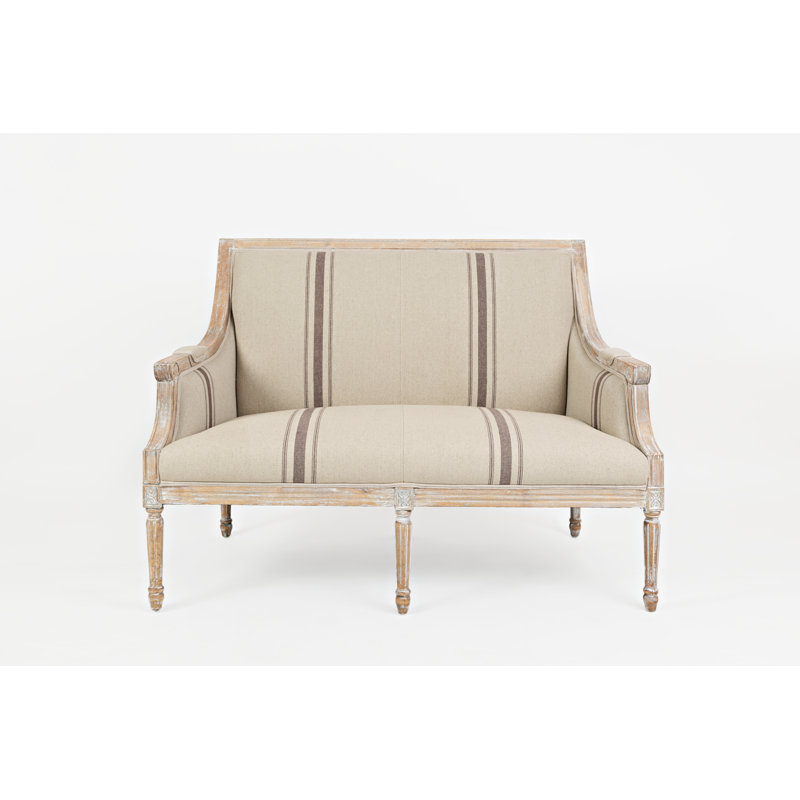 Upson Distressed Wooden Frame Loveseat