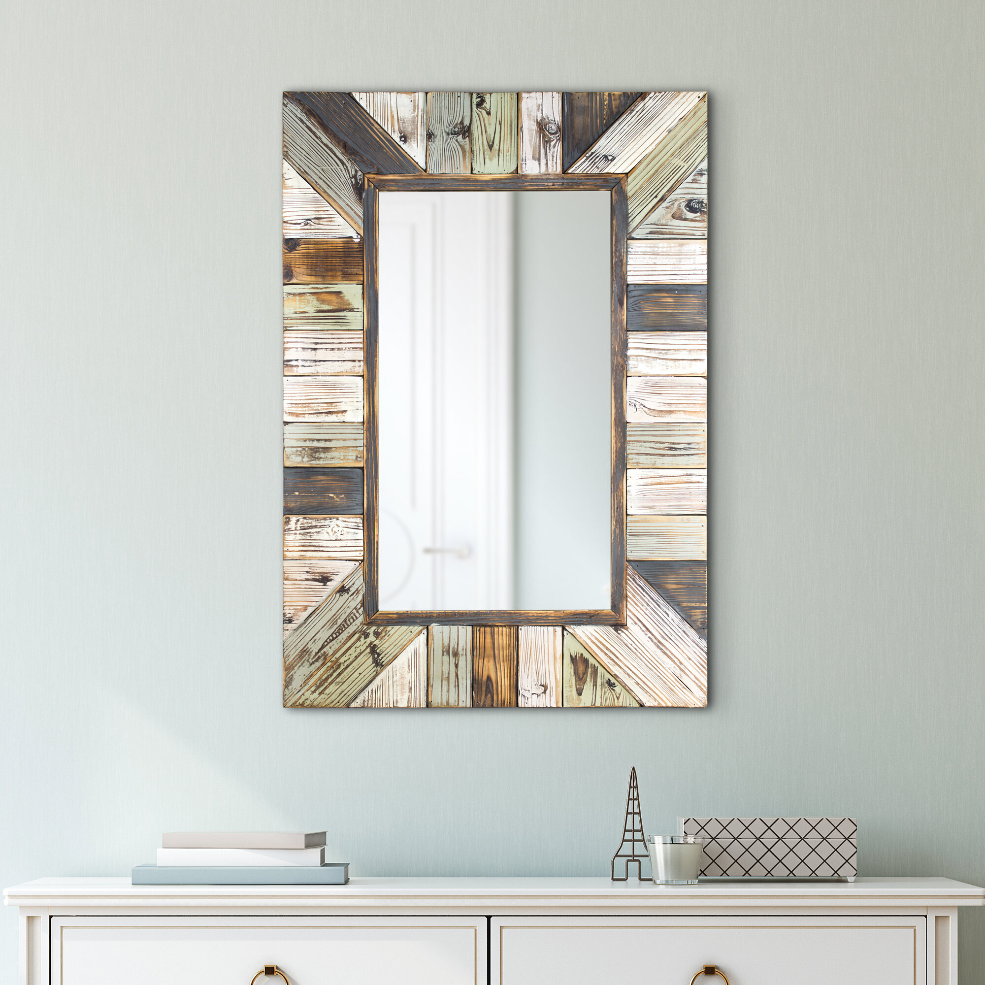 rectangular wall mirror silver frame