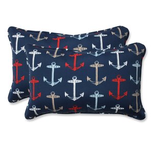 Anchor Allover Indoor/Outdoor Lumbar Pillow (Set of 2)