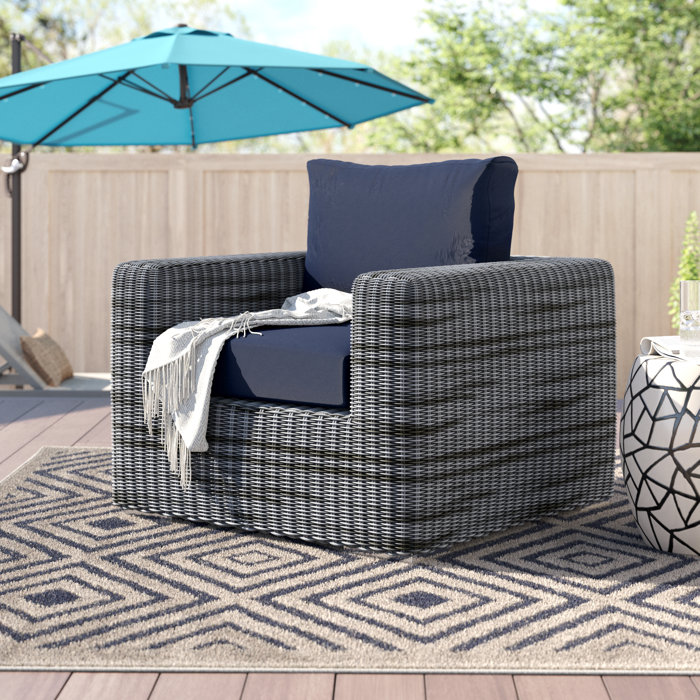 Keiran Outdoor Patio Arm Chair With Cushions