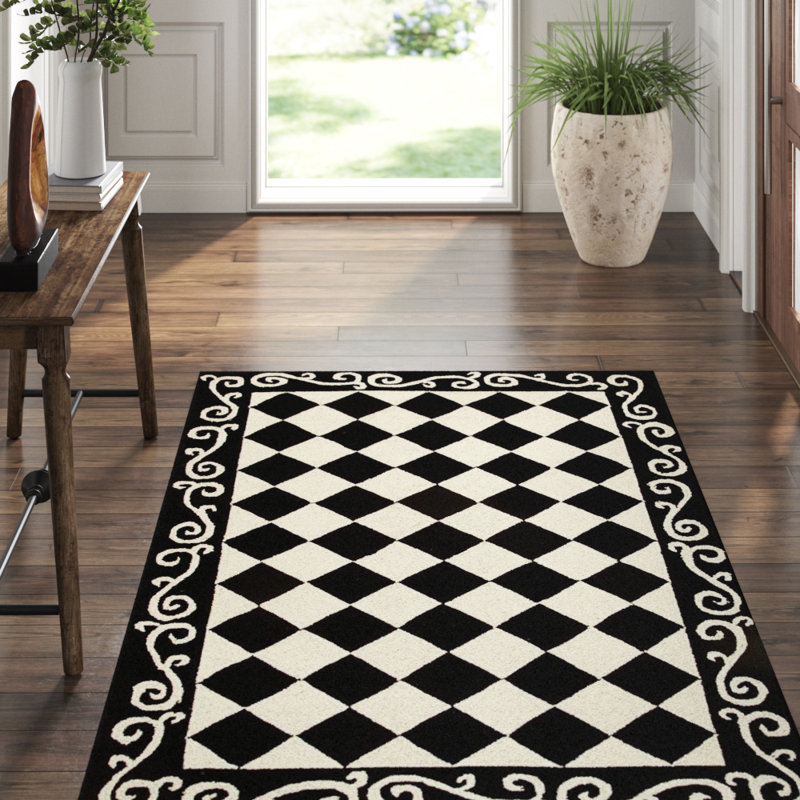 Safavieh Chelsea Hand Hooked Wool Black Ivory Area Rug Reviews Perigold