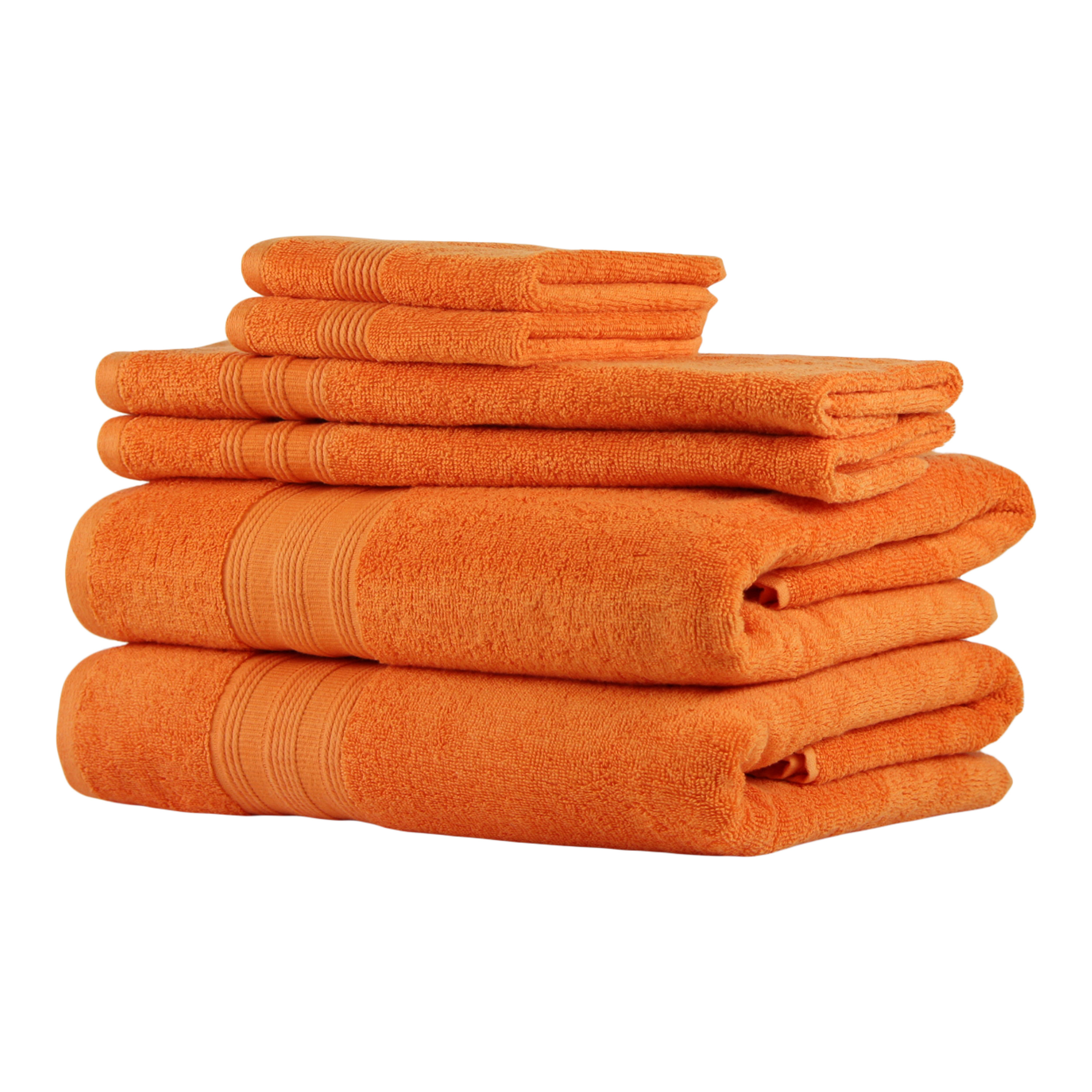 NEW COTTON PRINTED KITCHEN TERRY TOWEL Mandala Orange Blue and White