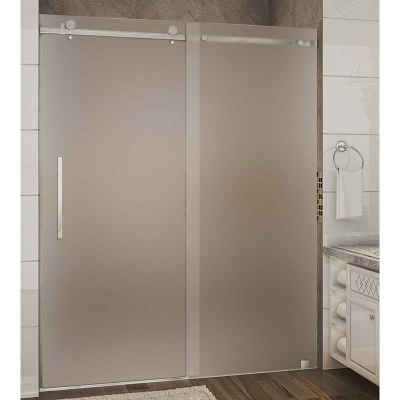 Aston Moselle 60 X 75 Single Sliding Frameless Shower Door Wayfair