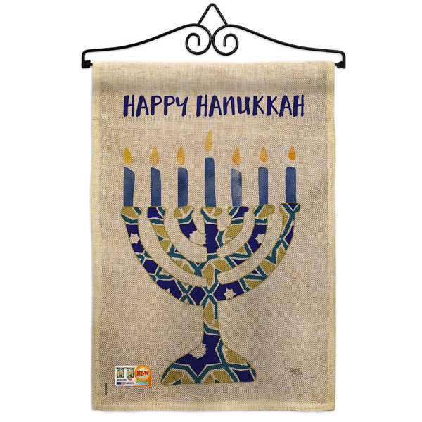 Breeze Decor Hanukkah Menorah Winter Impressions 2 Sided Burlap 19 X 13 In Garden Flag Wayfair