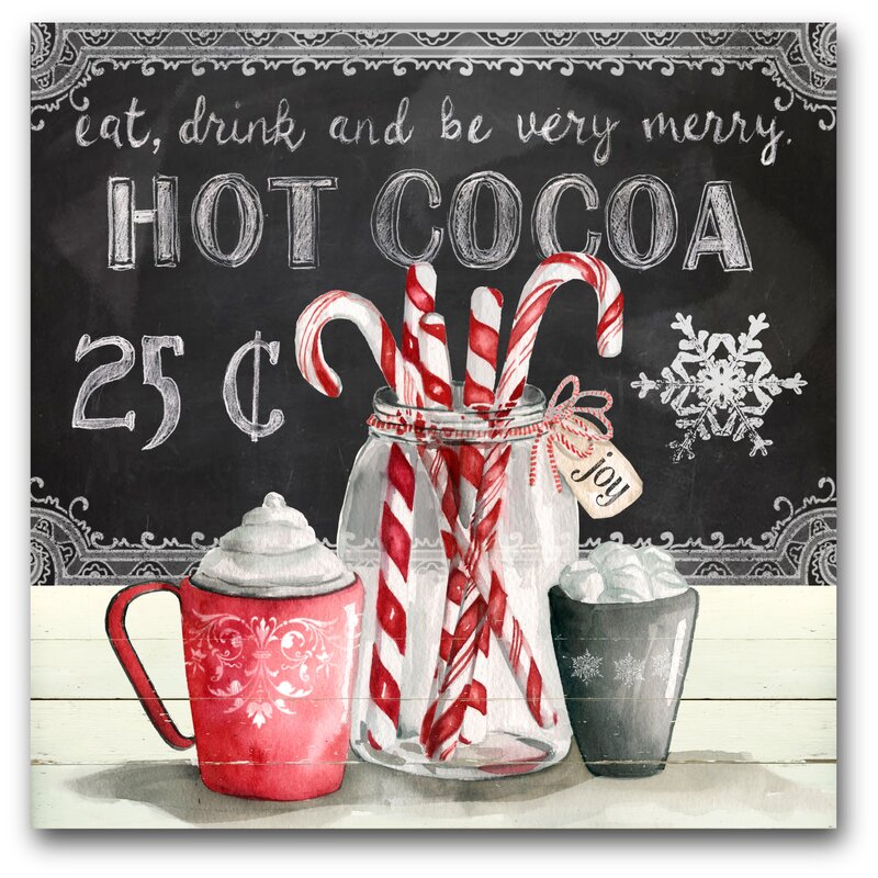 Peppermint Cocoa -Christmas Wrapped Canvas Print