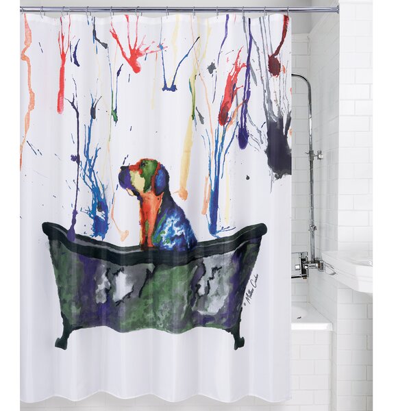 Abstract Art Shower Curtain Woman Face Spirit Print for Bathroom 