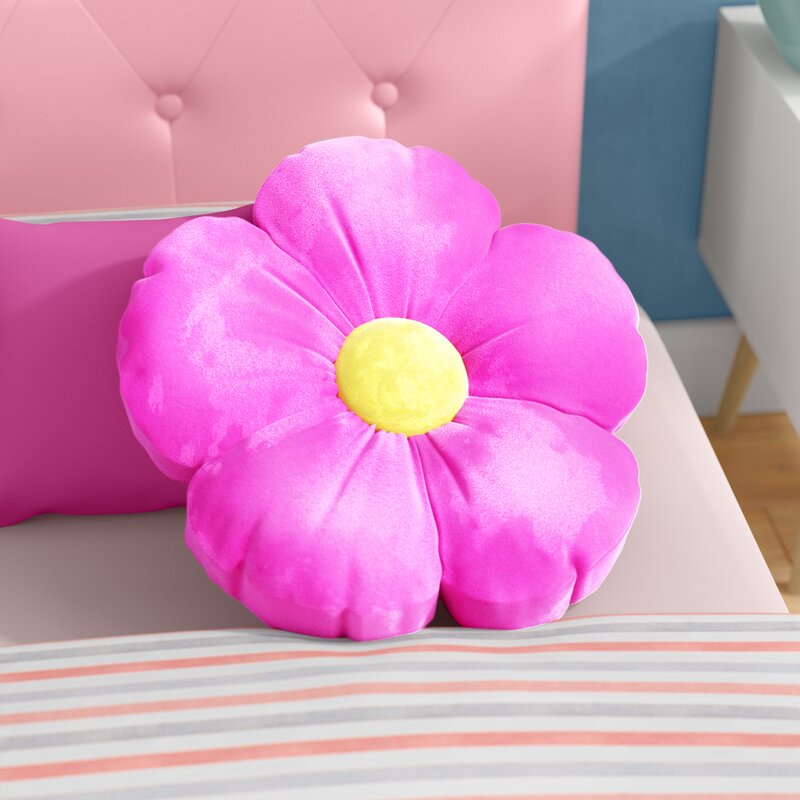 pink flower pillow