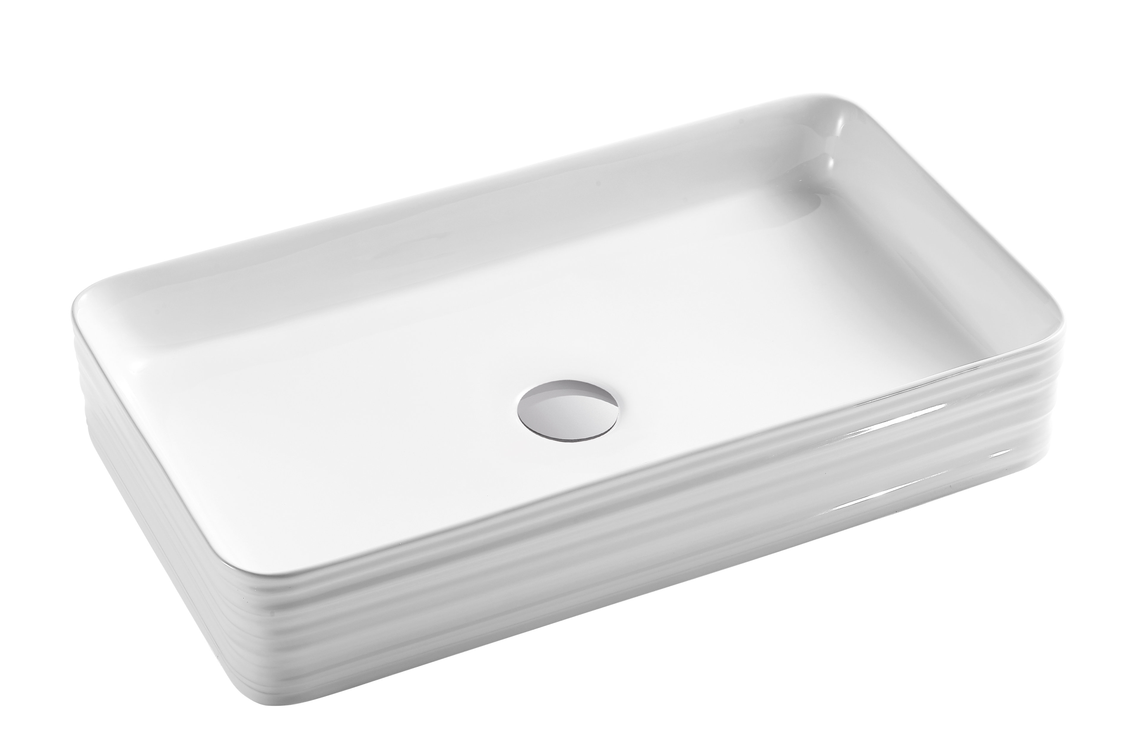 white vitreous china 18 inch vessel bathroom sink