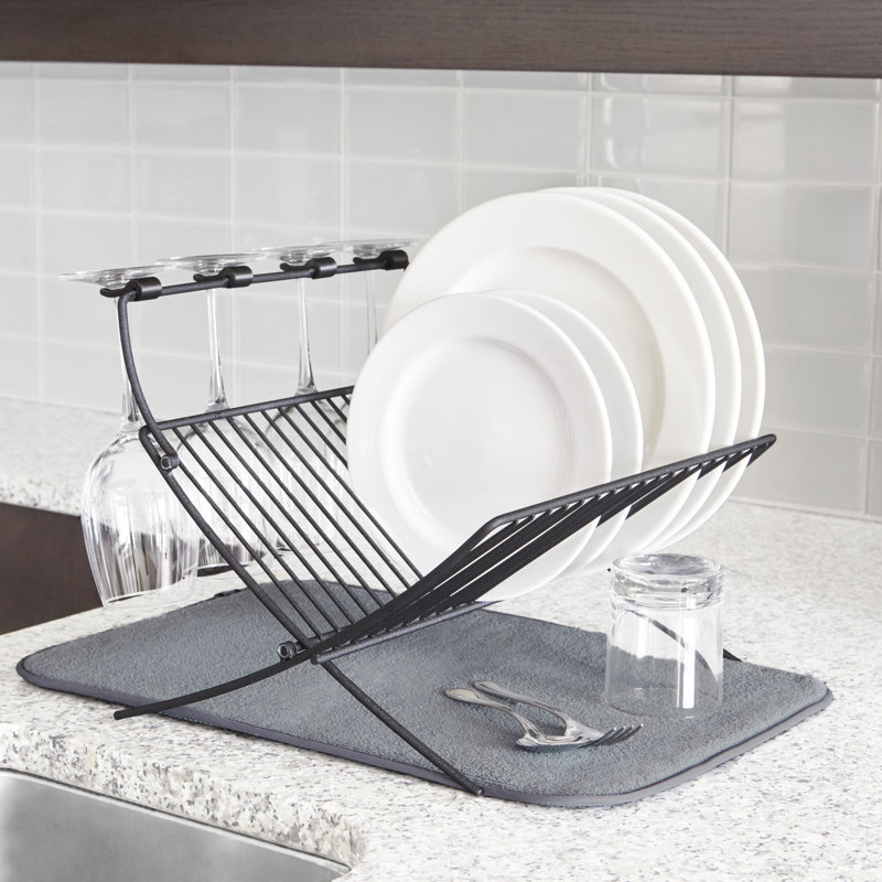 Umbra Xdry Collapsible Countertop Dish Rack Reviews Wayfair Umbra Xdry Collapsible Countertop Dish