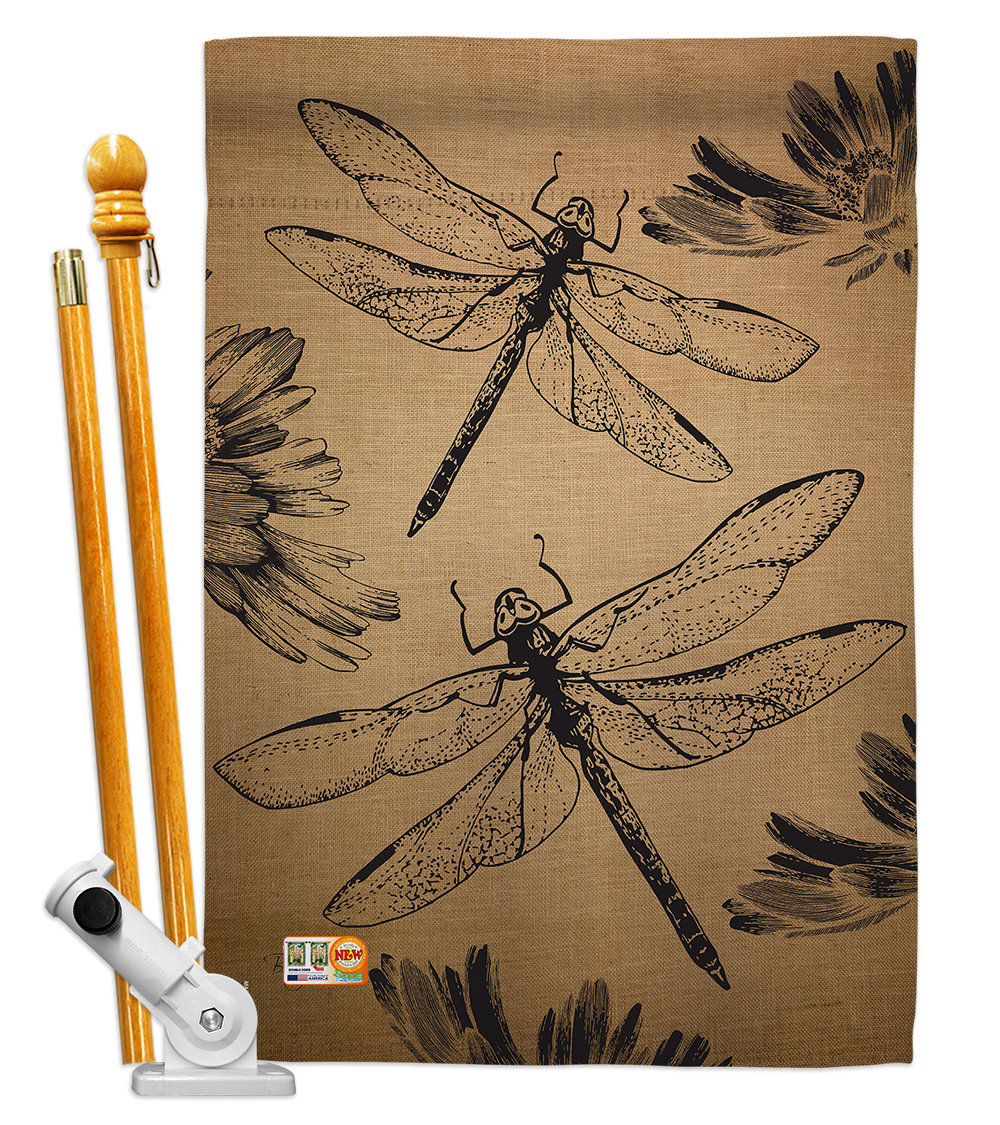 Breeze Decor Dragonfly 2 Sided Polyester 40 X 28 In Flag Set Wayfair