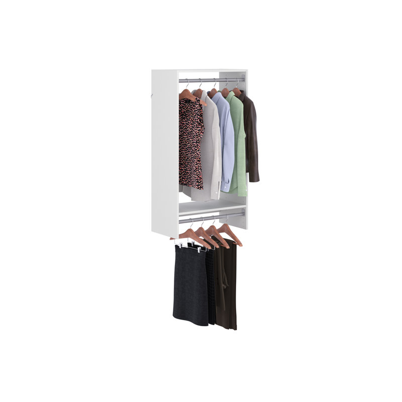 Easy Track 25 13 W Double Hang Closet Kit Wayfair 25 13 W Double Hang Closet Kit
