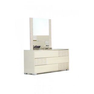 Go to store & view more images Orren Ellis Camron 3 Drawer Dresser with Mirror