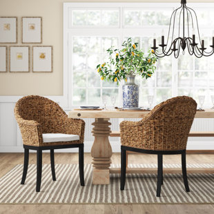 Armed Wicker Rattan Kitchen Dining Chairs You Ll Love In
