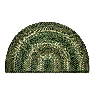 Semi Circle Rug Wayfair Katlyn Half Moon Hand Braided Green Indoor Outdoor Area Rug