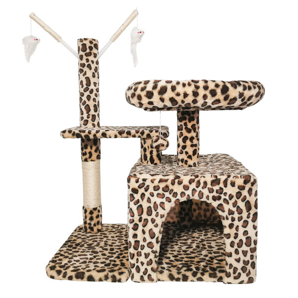 leopard print cat tower