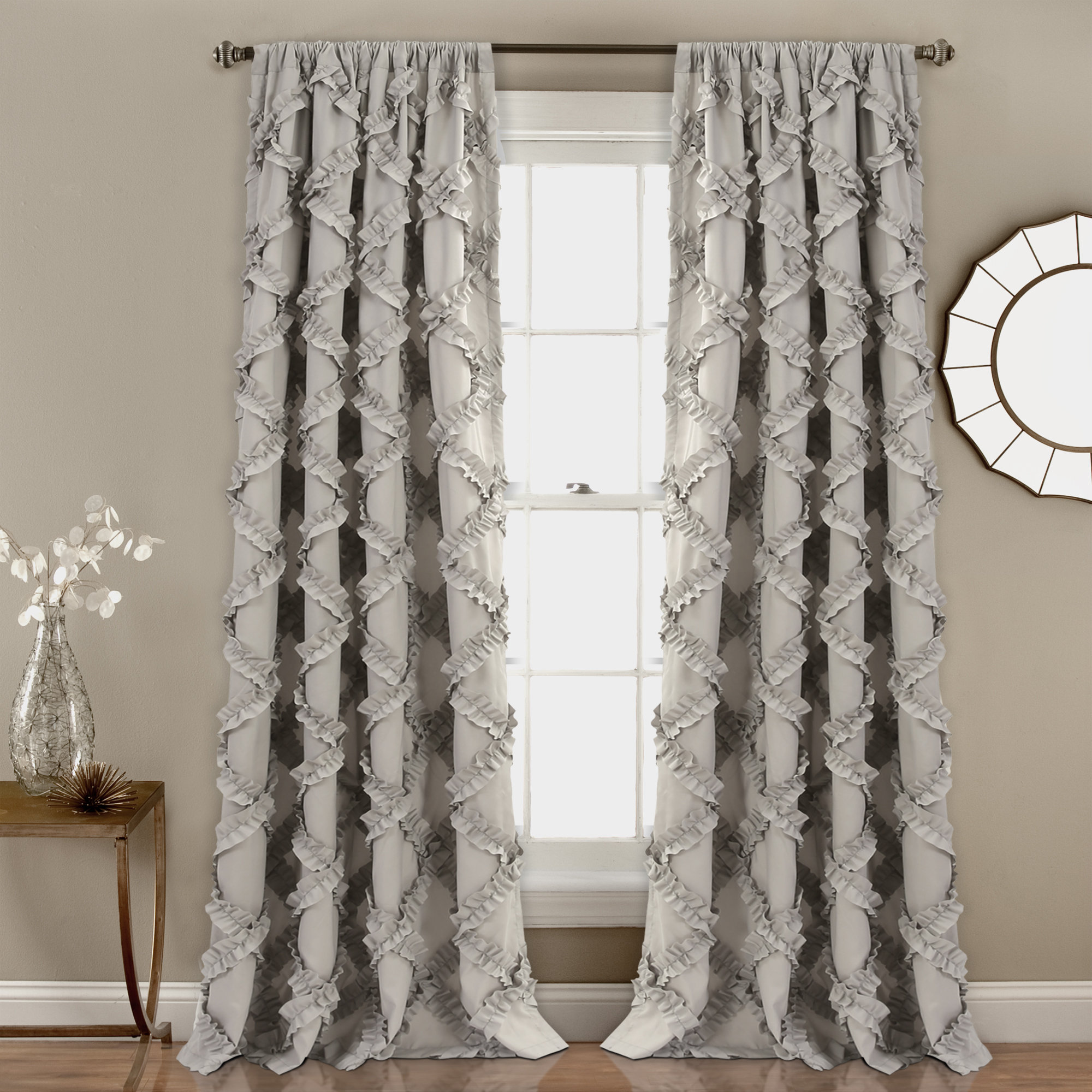 Ornellas Geometric Rod Pocket Curtain Panels Reviews Joss Main