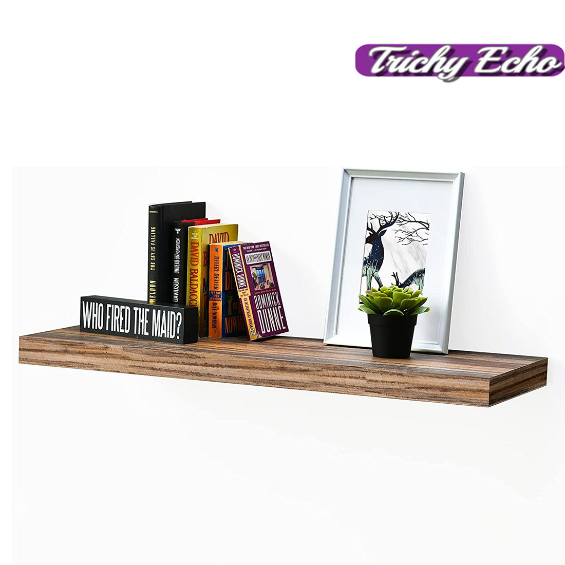 Trichy Echo 12" Deep Wall Shelves, Floating Wall Shelf Large Floating