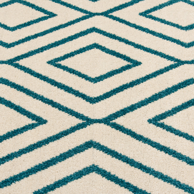 Trisha Yearwood Home Collection Renew Haskell Geometric Snow Turquoise Indoor Outdoor Area Rug Wayfair