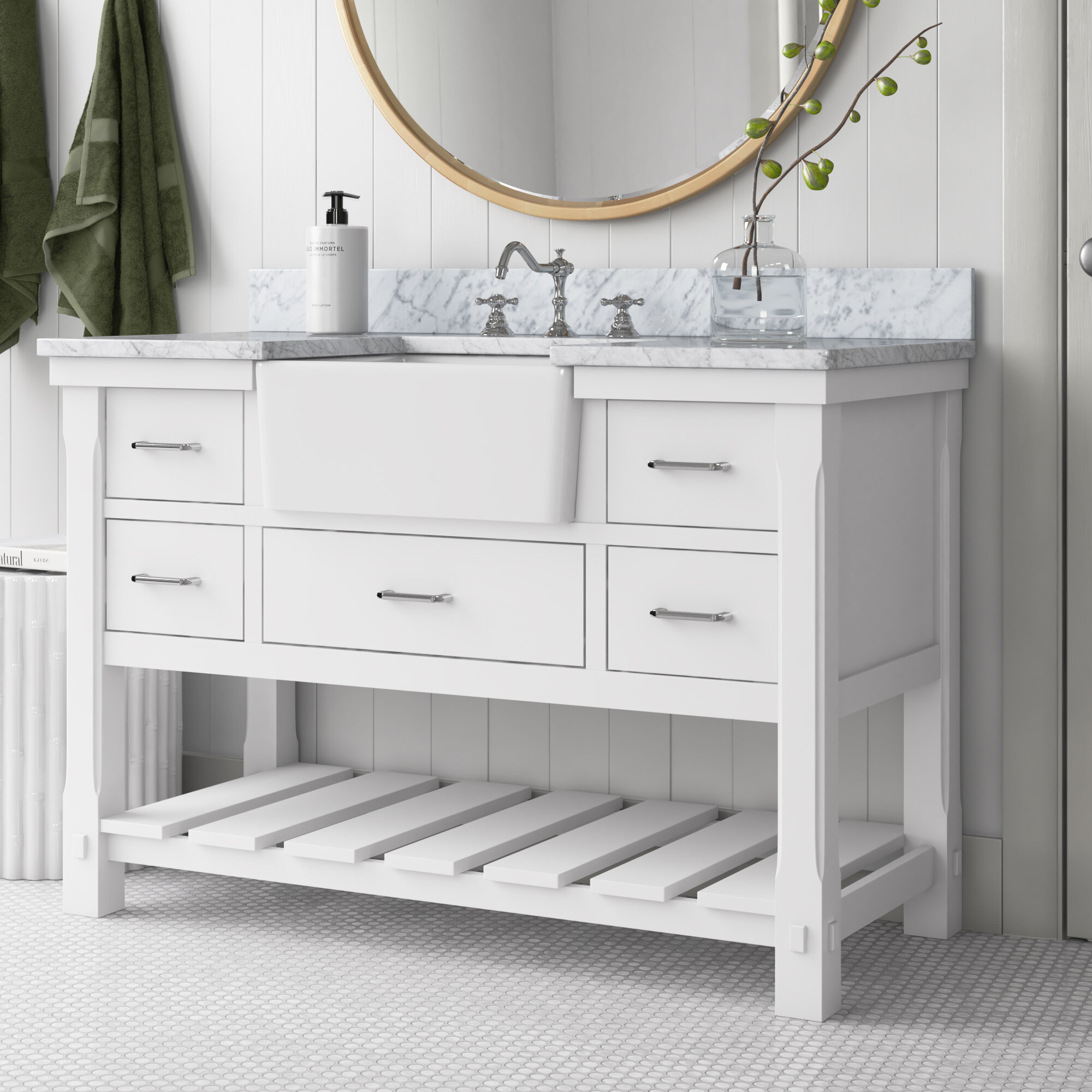 Sand Stable Emiliani 48 Single Bathroom Vanity Set Reviews Wayfair