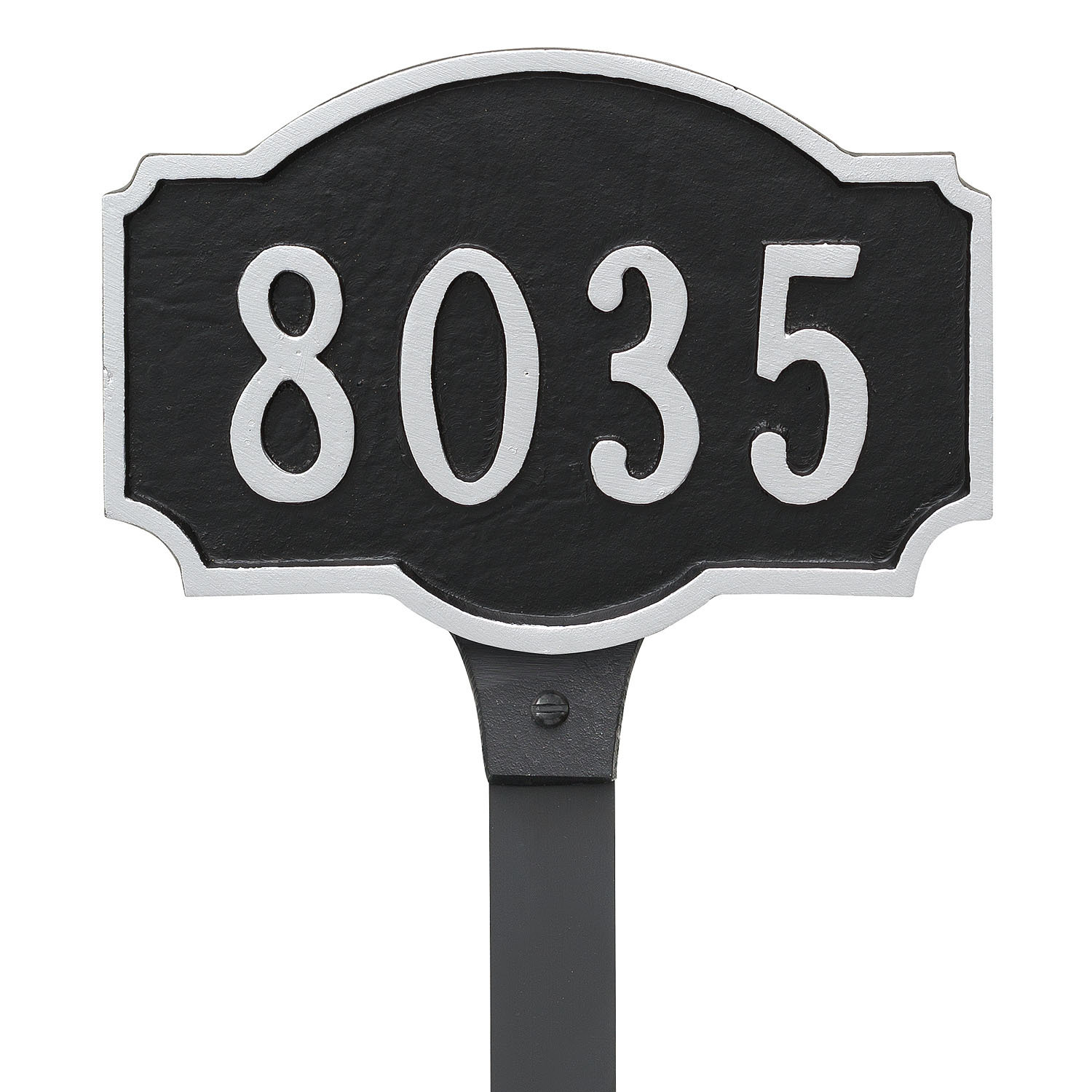 Montague Metal Products Montague Petite Address Sign Plaque with Lawn