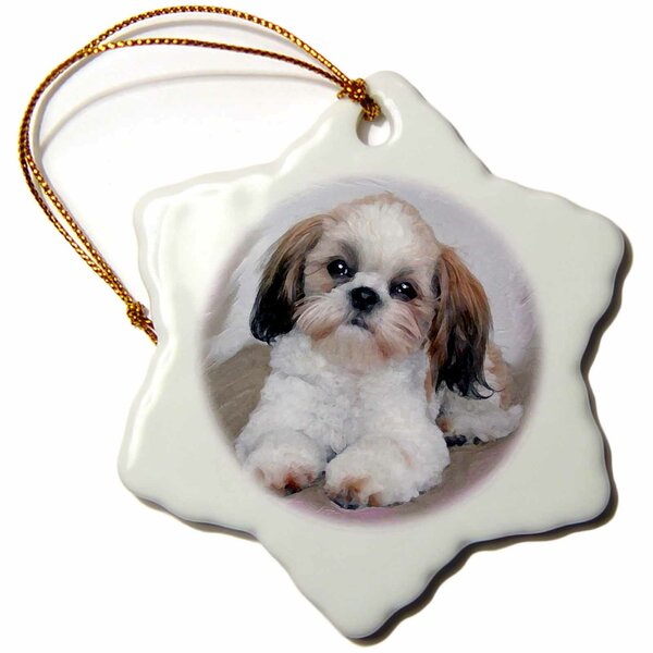 The Holiday Aisle® Shih Tzu Puppy Holiday Shaped Ornament | Wayfair