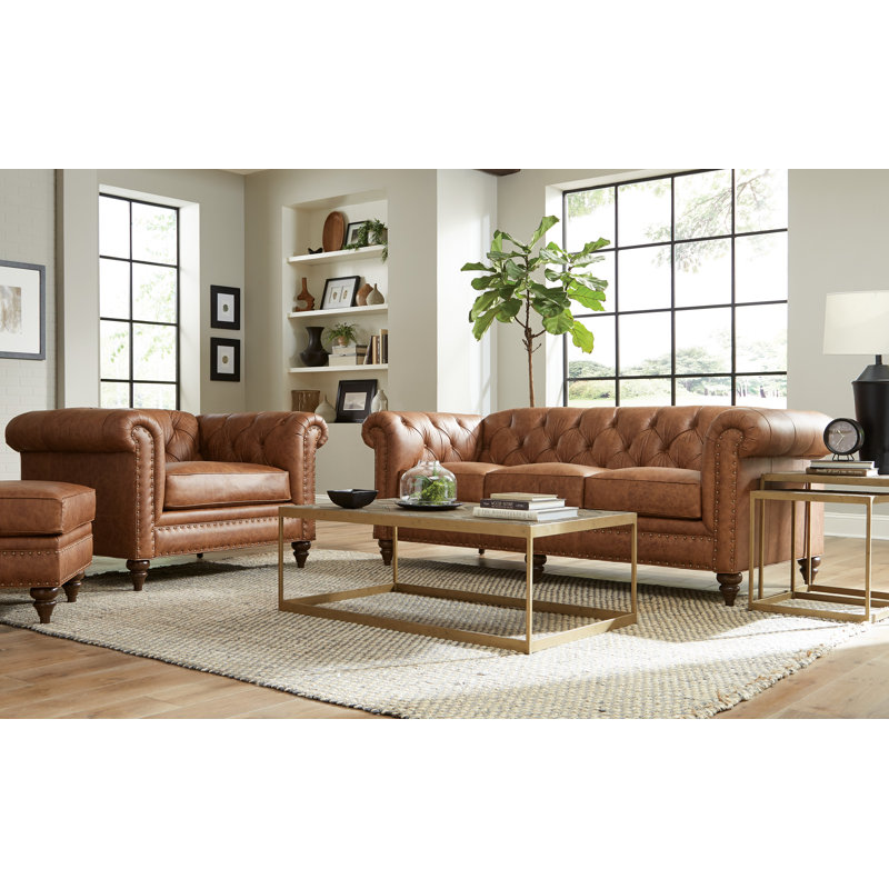 Craftmaster Winslow Leather 3 Piece Leather Living Room Set Wayfair
