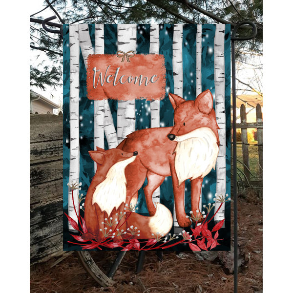 Flags Galore Decor And More Two Fox 2 Sided Polyester 18 X 12 In Garden Flag Wayfair
