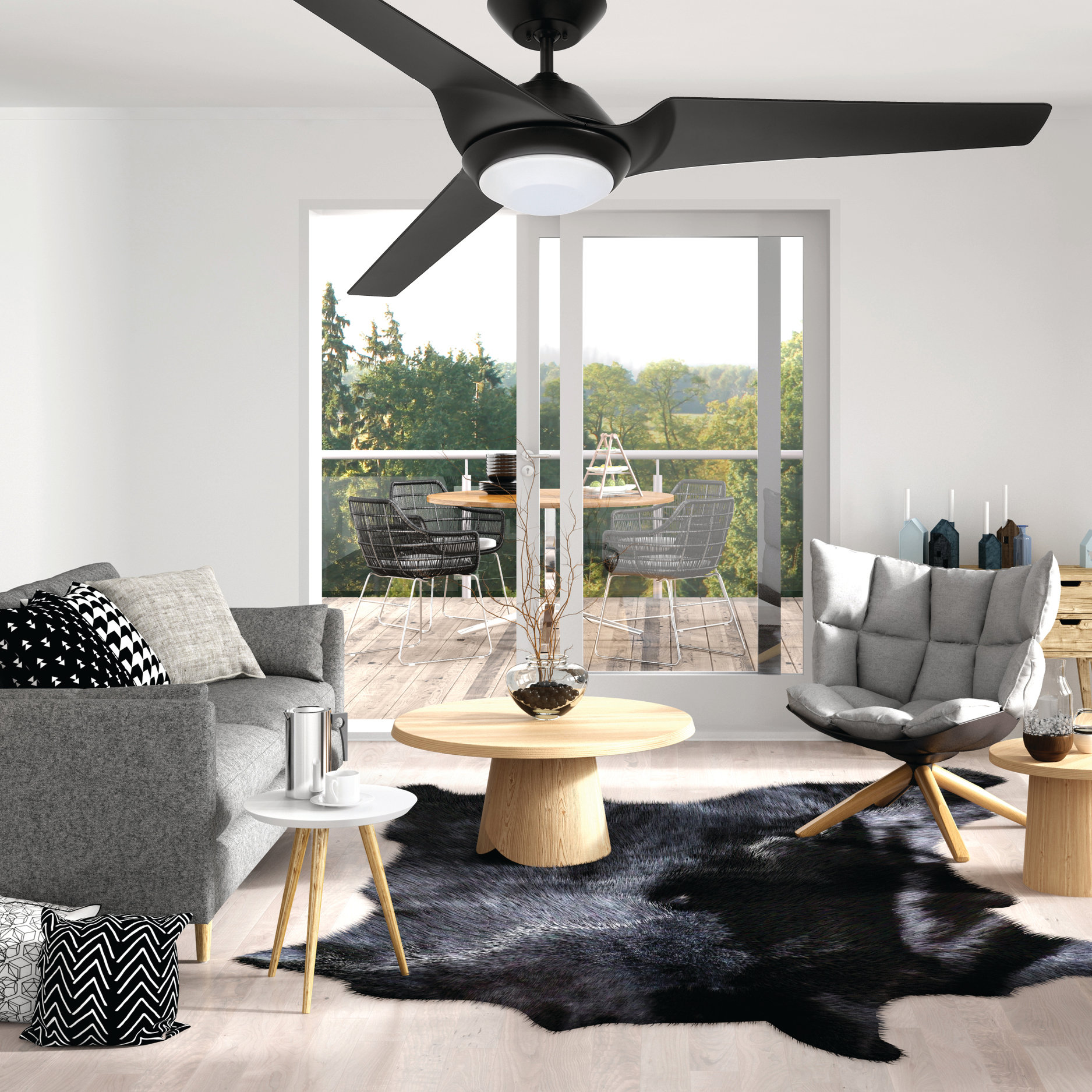 Orren Ellis 60 Straus Sweep Eco 3 Blade Led Ceiling Fan Wayfair Ca
