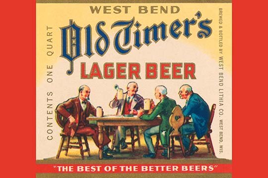 Buyenlarge West Bend Old Timers Lager Beer Vintage Advertisement