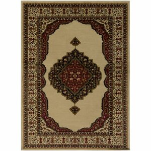 Marvin Dark Red/Khaki Area Rug