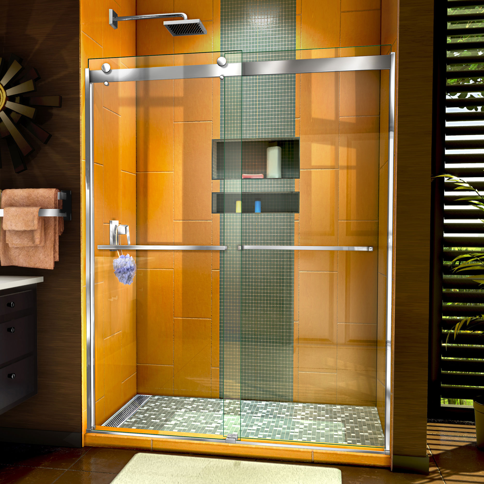 Dreamline Sapphire 56 X 76 Bypass Semi Frameless Shower Door