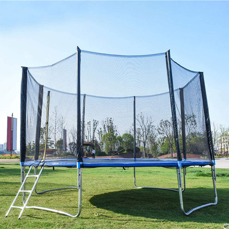 Omfg 14 Round Backyard Trampoline With Safety Enclosure Wayfair