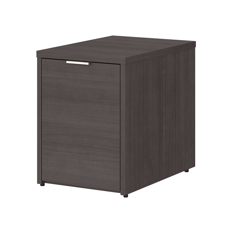 Bush Business Furniture Jamestown Small Storage Cabinet With Door In White And Storm Grey Assembled Wayfair Ca